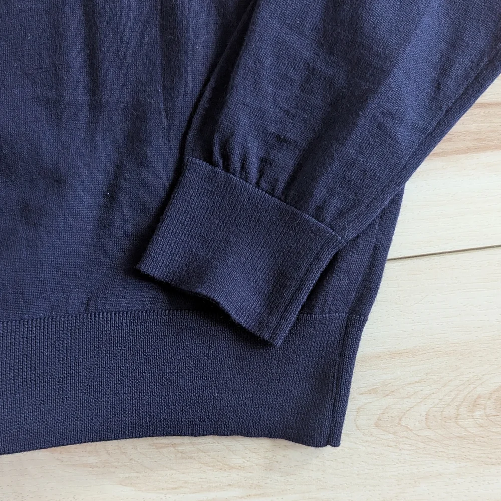 Polo by Ralph Lauren merino wool navy sweater custom fit
